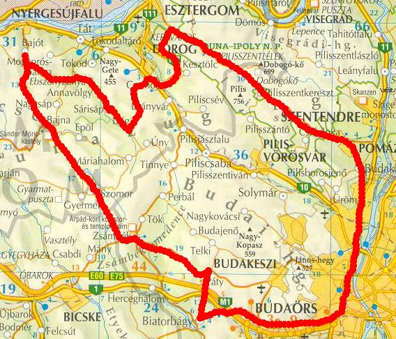 budakalász térkép Hosszabb túrákról budakalász térkép